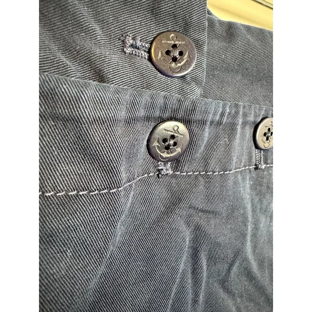 Y2K J.Crew Classic Twill Chino Sailor Mini Skirt Navy Size 4